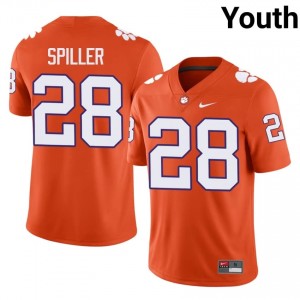 Clemson C.J. Spiller #28 Orange Jersey | Genuine Embroidery NCAA Football Youth Apparel 24875890