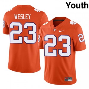 C.J. Wesley #23 Clemson Tigers Jersey | Pro-Grade Orange College Football Youth Embroidery 56703646