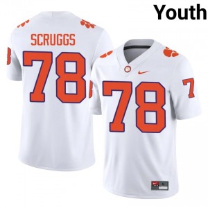 Clemson Carter Scruggs #78 White Jersey | Essential Stitched NCAA Football Youth Apparel 14597753