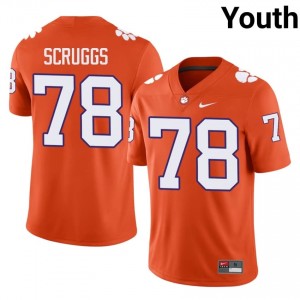 Carter Scruggs #78 Clemson Tigers Jersey | Iconic Orange College Football Youth Embroidery 45986932