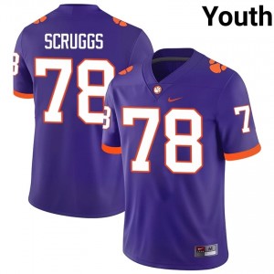 #78 Carter Scruggs CFP Champs Purple Jersey | Alumni Stitch Youth Player Football Gear 41243542