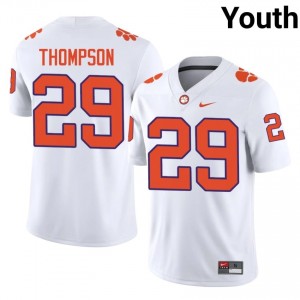 #29 Champ Thompson CFP Champs White Jersey | Alumni Stitched Youth Player Football Gear 33105497