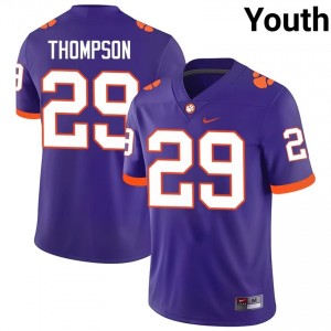 Purple Champ Thompson #29 Clemson National Championship Jersey | Youth High School Football Fresh Swen 52808228