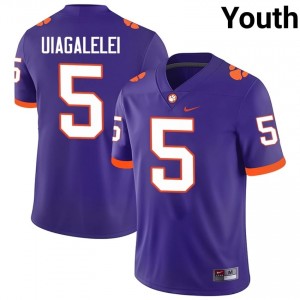 Top-Tier DJ Uiagalelei #5 Clemson Tigers Purple Jersey | Youth University Football Swen Fan Gear 40607771