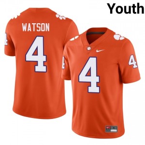 Durable Deshaun Watson #4 Clemson Tigers Orange Jersey | Youth University Football Embroidery Fan Gear 14027592