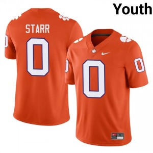 Donovan Starr #0 Clemson Tigers Jersey | Pro-Grade Orange College Football Youth Embroidery 38547681