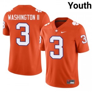 #3 Elliot Washington II CFP Champs Orange Jersey | Authentic Embroidery Youth Player Football Gear 96289506