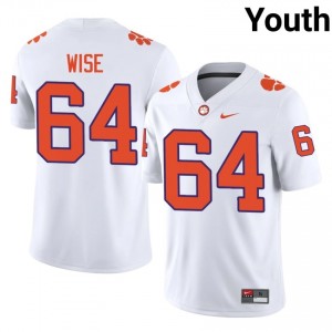 Grant Wise #64 Clemson Tigers Jersey | Pro-Grade White College Football Youth Stitched 17758365