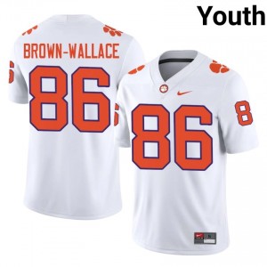 White Jaylen Brown-Wallace #86 Clemson National Championship Jersey | Youth High School Football Licensed Stitched 15568935