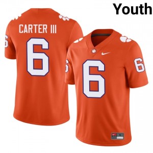 Jerome Carter III #6 Clemson Tigers Jersey | Gameday Orange College Football Youth Embroidery 53233516