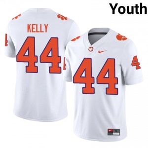 Top-Tier Kourtney Kelly #44 Clemson Tigers White Jersey | Youth University Football Stitched Fan Gear 86863460