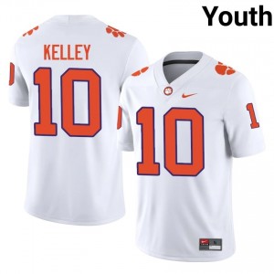 #10 Misun Kelley CFP Champs White Jersey | Elite Stitched Youth Player Football Gear 23309961