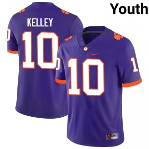 Purple Misun Kelley #10 Clemson National Championship Jersey | Youth High School Football Licensed Stitch 88931410