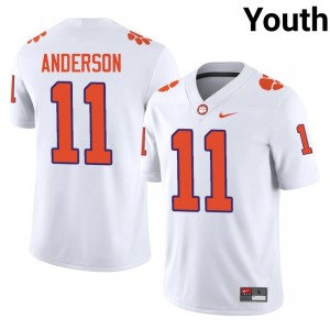 Clemson Polo Anderson #11 White Jersey | Pro Cut Stitched NCAA Football Youth Apparel 69490201