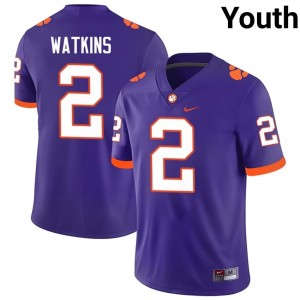Purple Sammy Watkins #2 Clemson National Championship Jersey | Youth High School Football Limited Swen 34109194