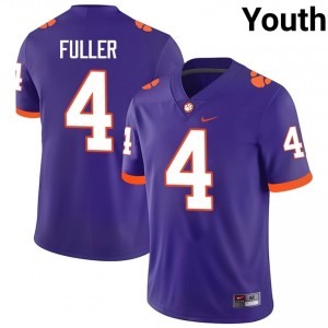 #4 Steve Fuller CFP Champs Purple Jersey | Alumni Stitch Youth Player Football Gear 51976588