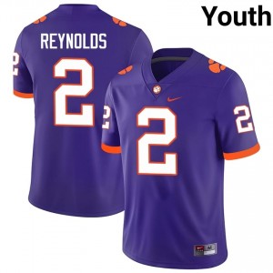 Clemson Tait Reynolds #2 Purple Jersey | Pro Cut Stitch NCAA Football Youth Apparel 34604856
