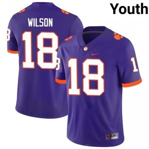 Clemson Tayveon Wilson #18 Purple Jersey | Premium Swen NCAA Football Youth Apparel 43766308
