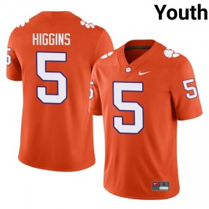 Orange Tee Higgins #5 Clemson National Championship Jersey | Youth High School Football Fresh Embroidery 62310240