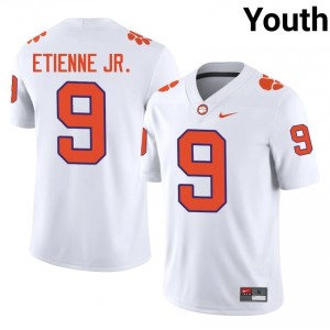 Top-Tier Travis Etienne Jr. #9 Clemson Tigers White Jersey | Youth University Football Stitched Fan Gear 70205170
