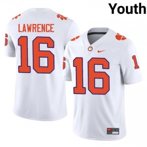 Clemson Trevor Lawrence #16 White Jersey | Premium Stitched NCAA Football Youth Apparel 43230783
