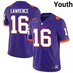 #16 Trevor Lawrence CFP Champs Purple Jersey | Authentic Stitch Youth Player Football Gear 27014697