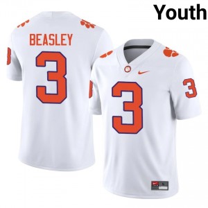 Durable Vic Beasley #3 Clemson Tigers White Jersey | Youth University Football Stitched Fan Gear 89727730