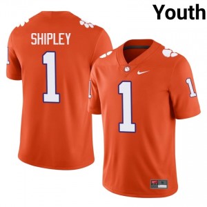 #1 Will Shipley CFP Champs Orange Jersey | Classic Embroidery Youth Player Football Gear 22409896