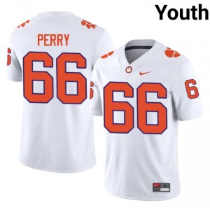 Clemson William Perry #66 White Jersey | Pro Cut Stitched NCAA Football Youth Apparel 81035950